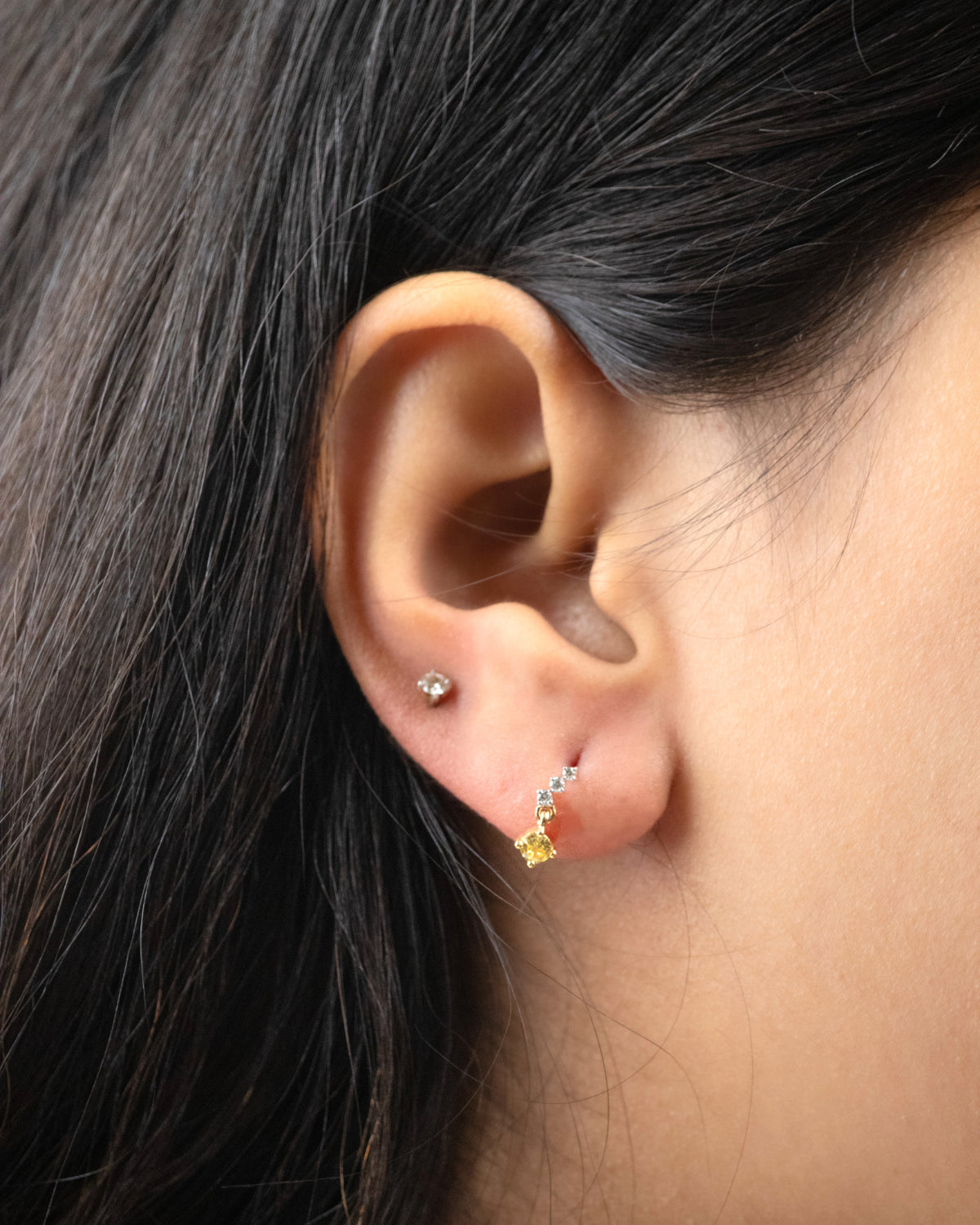 Drop Diamond Earrings crafted with 18 kt Gold under Rs. 30,000 Perfect for everyday use for women or as a thoughtful jewellery gift for her.