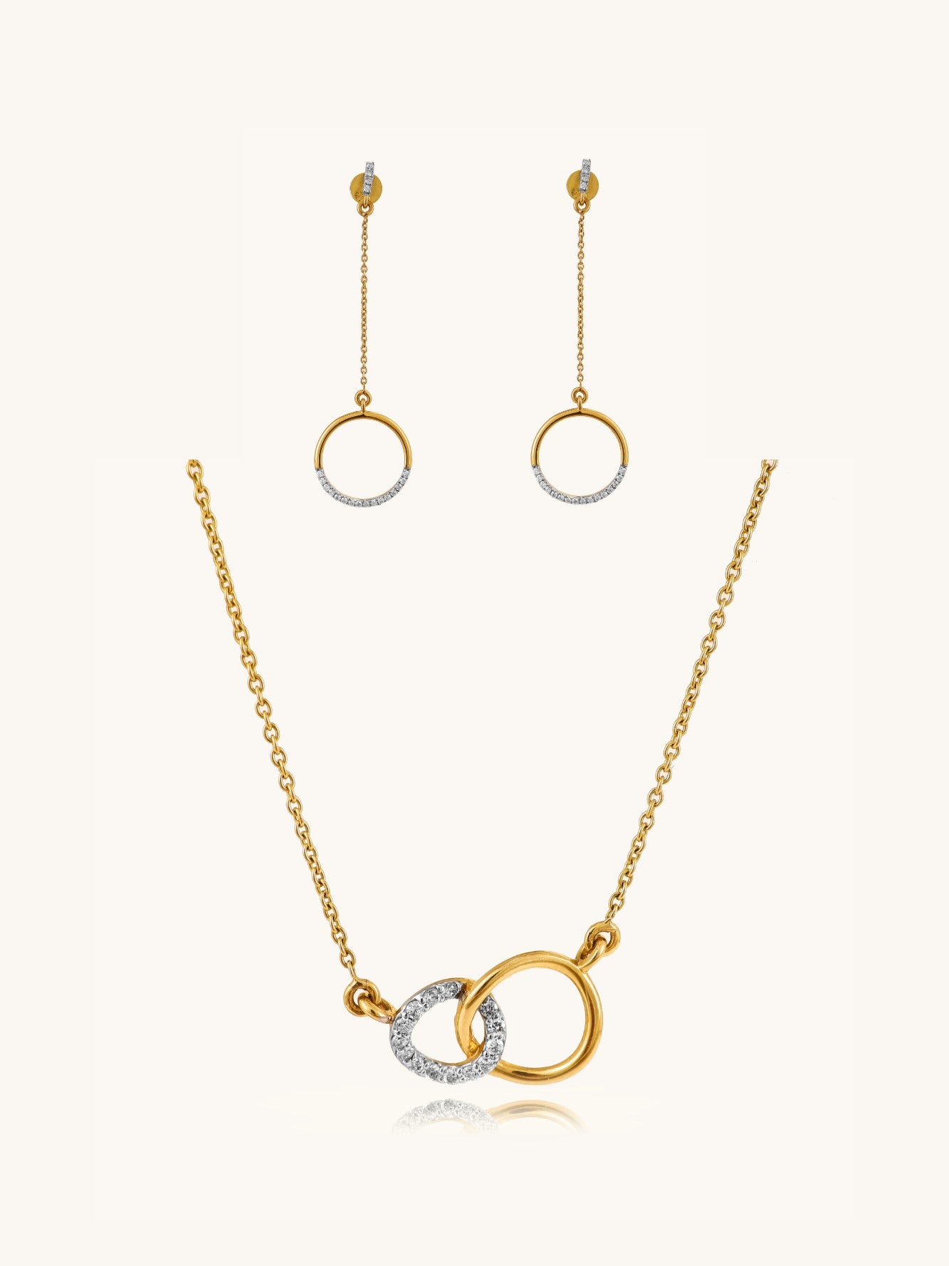 Interlinked Diamond Set – Caratly - Main Image