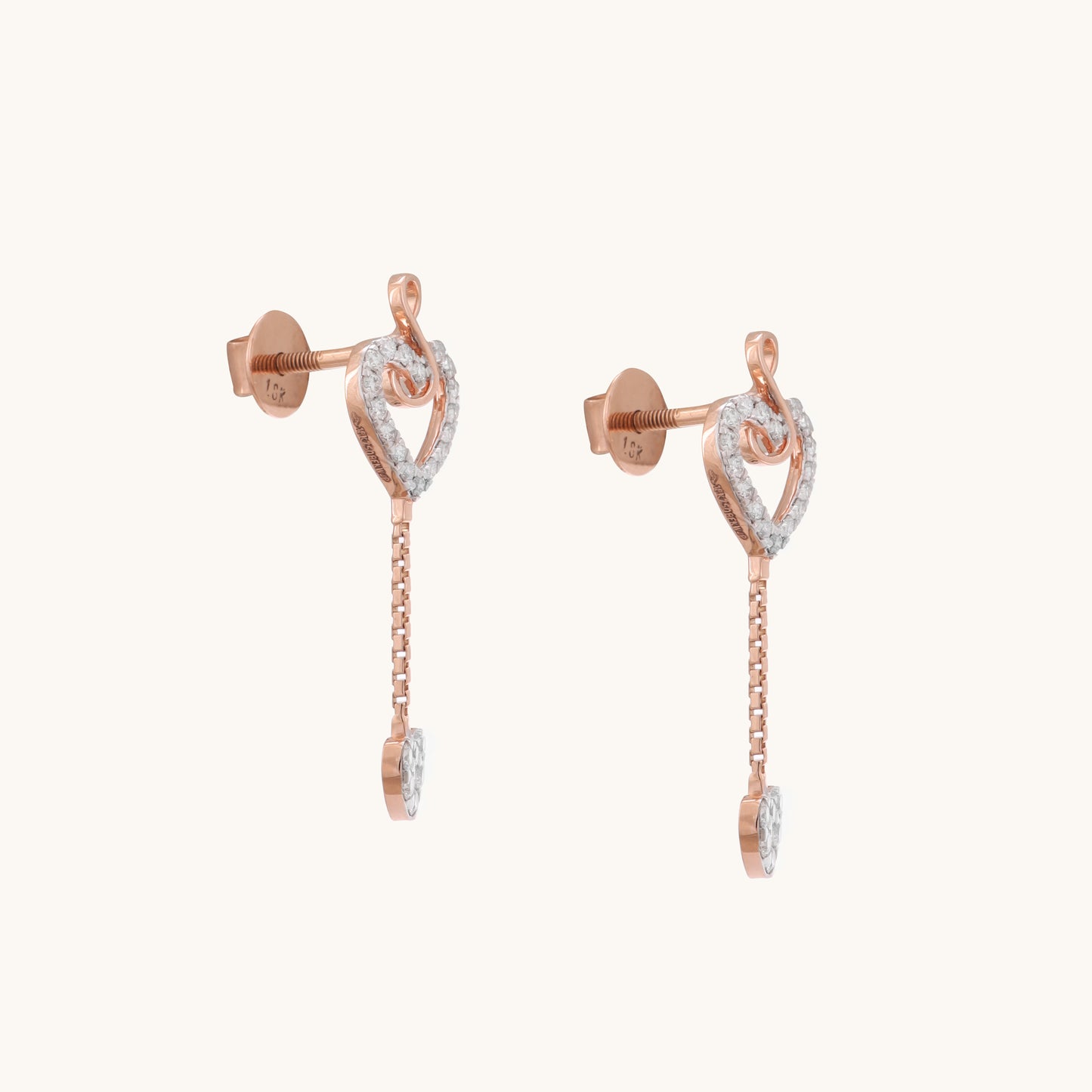 Lovelace Diamond Earring in 18kt gold with IGI-certified VVS diamonds, perfect for everyday wear or as a luxury gift under Rs. 70k.