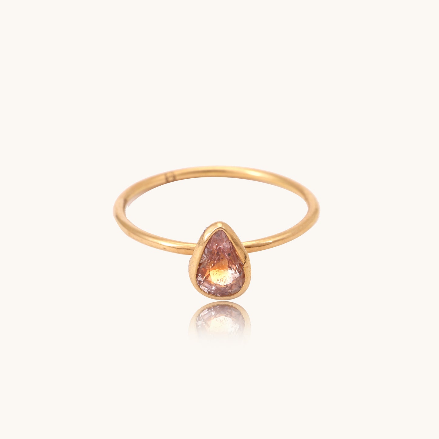 Sapphire Gold Ring in 18kt gold with sapphire; certified BIS hallmarked jewelry gift for her under 15,000