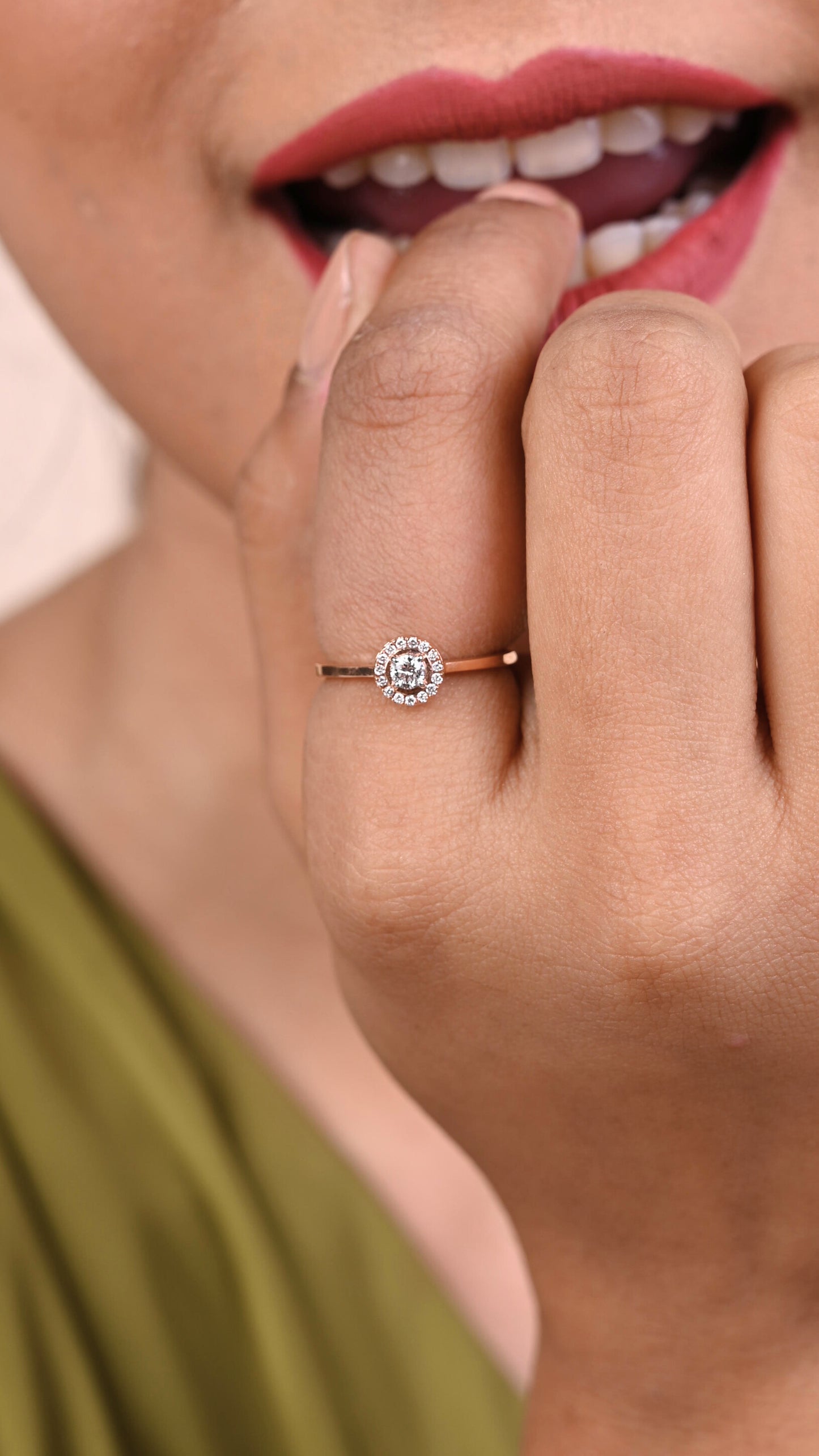 Sphere Diamond Ring