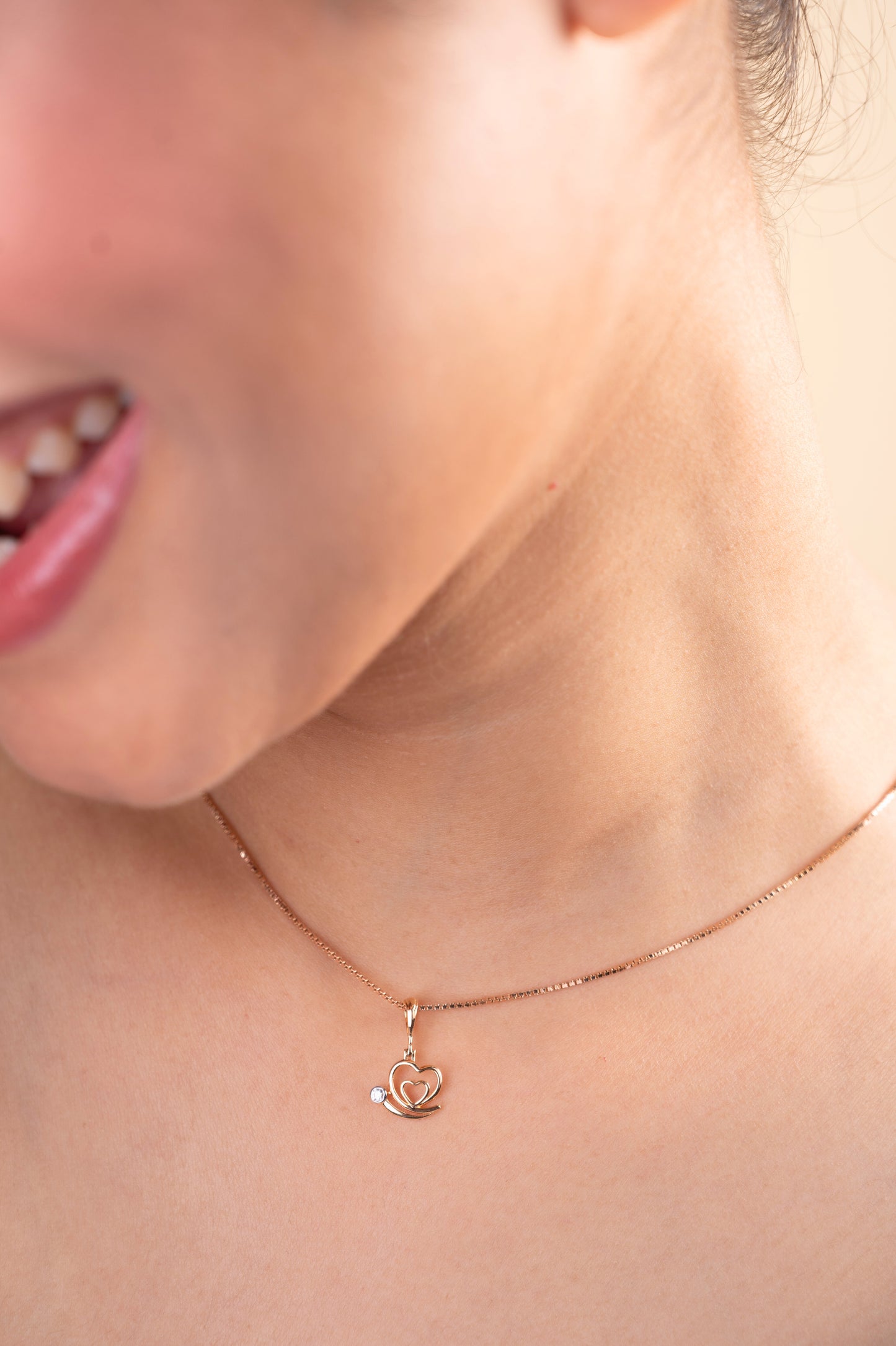 Tiny Flutter Pendant by Caratly in 18kt gold with delicate diamond – lightweight daily wear gold pendant for women, minimalist and stylish under Rs. 15,000!