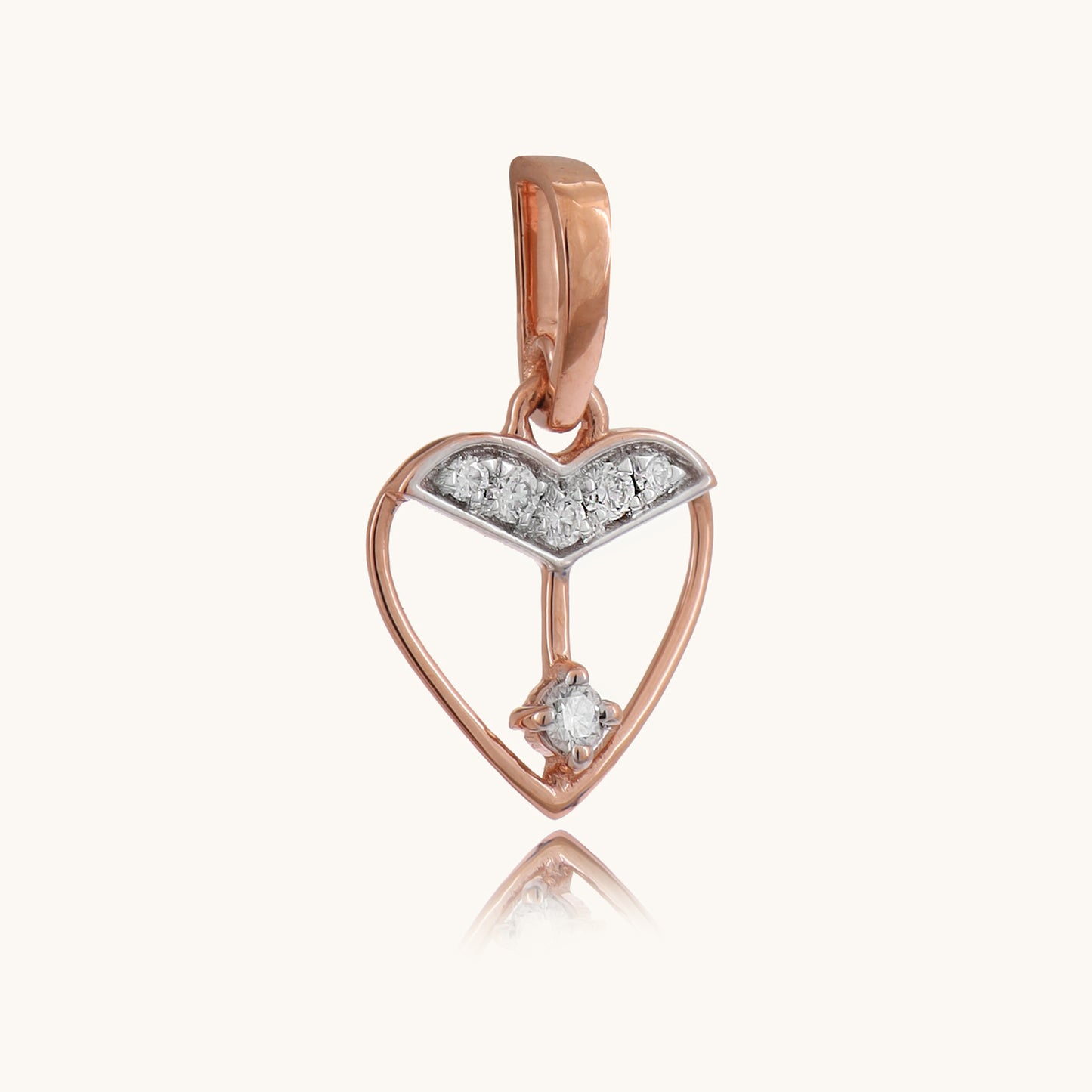 Elegant Trio Diamond Pendant by Caratly in 18kt BIS hallmarked gold, featuring IGI-certified diamonds for a luxurious yet affordable touch under Rs. 15,000.