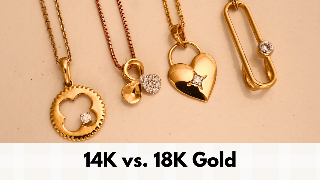 Learn the difference between 14K and 18K gold! Choose the perfect gold for your style, lifestyle, and budget. Explore affordable luxury jewelry made from 18Kt gold, featuring affordable diamonds. Find the best gold for you!