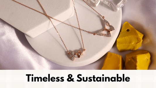 Minimal jewelry from Caratly combines IGI-certified diamonds, 18kt gold, and BIS hallmarking. Shop eco-friendly designs for sustainable, elegant Christmas gifts.