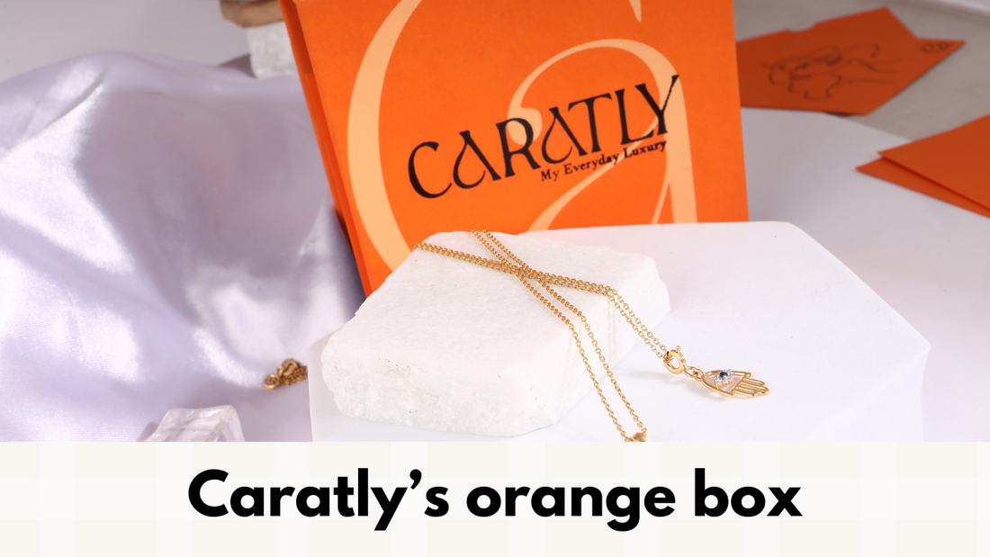 Caratly’s signature orange box represents elegance, warmth, and creativity. It complements our affordable diamond jewelry, 18kt gold jewelry online, and personalized luxury pieces designed for timeless sophistication.