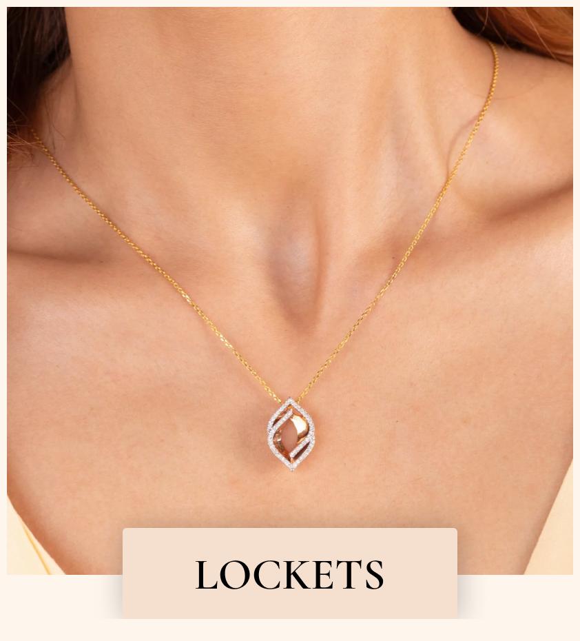 Caratly Lockets Collection - Minimalist Gold and Diamond Jewellery for Everyday Luxury. Explore Delicate Heart-Shaped Lockets, Bold Geometric Designs, and Everyday Wear Locket Crafted with High-Quality Materials. 