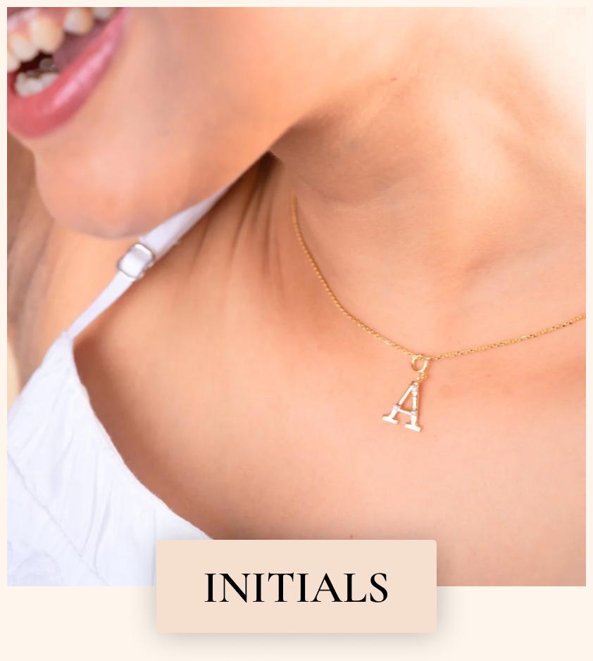 Discover Caratly's Initial collection, featuring personalized initial letter jewellery including bracelets, lockets, earrings, and rings. Elevate your everyday and office attire with personalized jewelry under 15k, 20k, 30k & 50k.