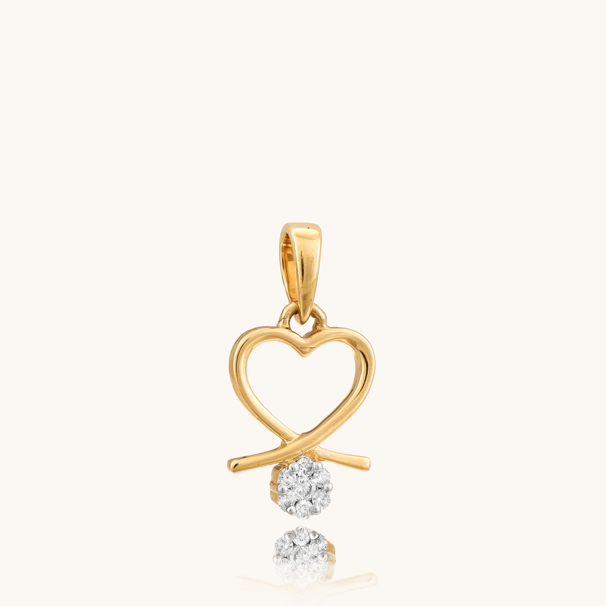 Love Heart Locket in 18kt gold and diamond. Shop trendy gold and diamond jewellery online under Rs 20,000. Latest 2024 collection of minimal designs. Best prices in India for stylish jewellery. Gifts in gold for loved ones. Gold and diamond jewellery online, Latest collection, Best prices in India, Trendy jewellery.