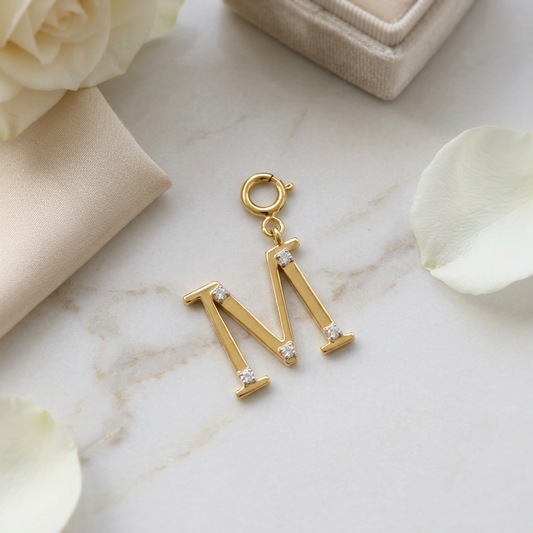 M Diamond Pendant