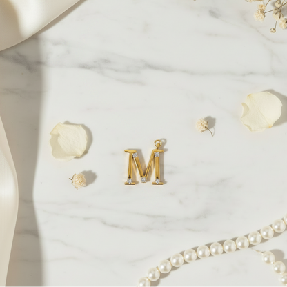 M Diamond Pendant