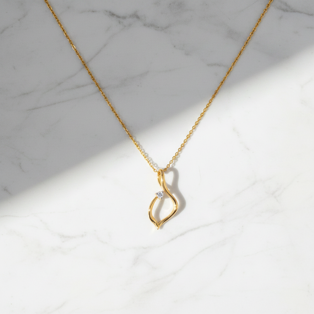 Twirly Diamond Pendant