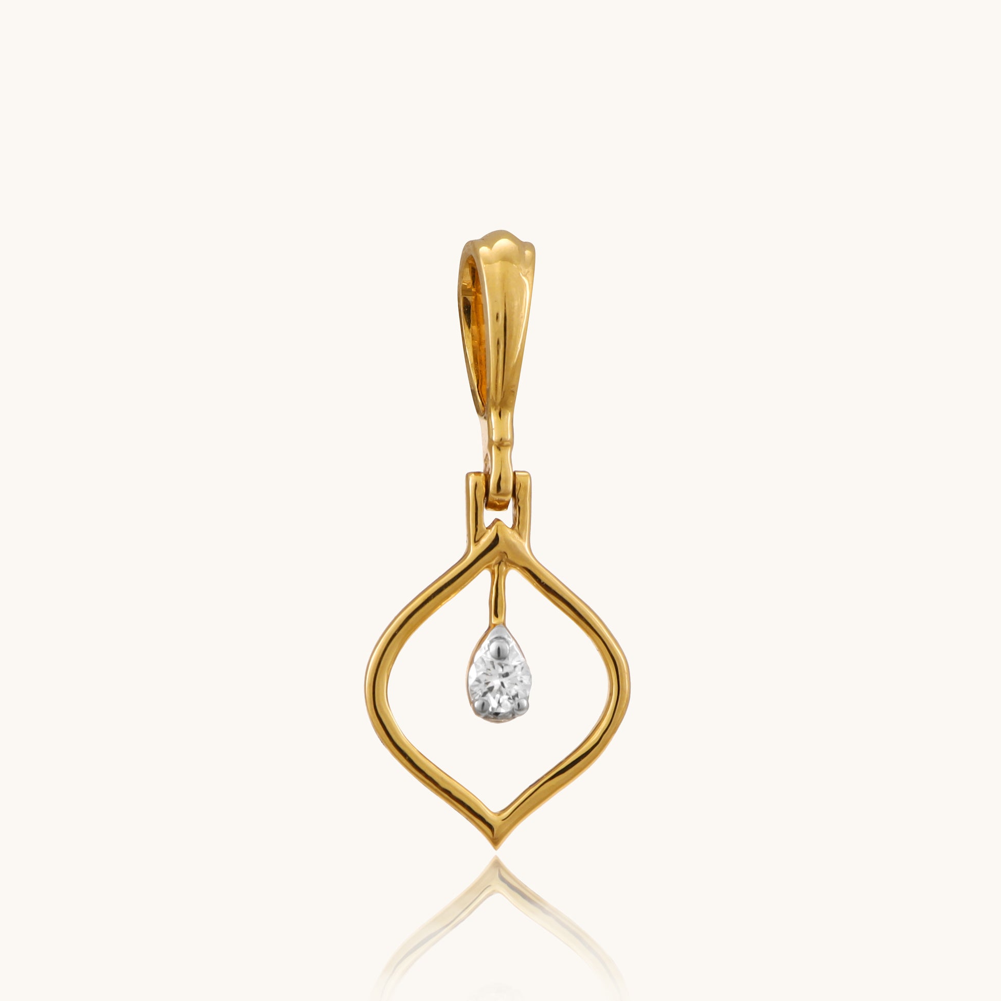 Enhance your everyday style with our charming 18kt gold Droplet Diamond Pendant. Discover timeless beauty with our Spring Diamond Bracelet, an exquisite piece priced under Rs. 10,000, perfect for everyday wear and thoughtful gifts. This minimalist pendant adds a delicate sparkle to any ensemble, whether it's casual wear, workwear, or special occasions. 