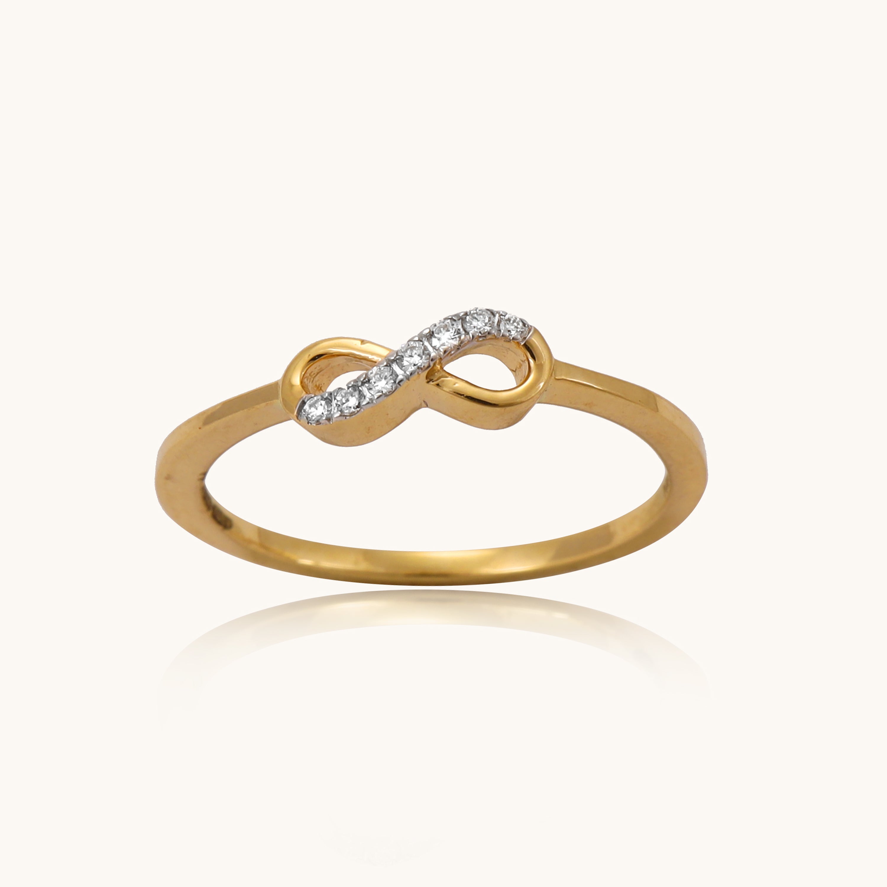 18kt Gold Infinity Simple Ring – Caratly