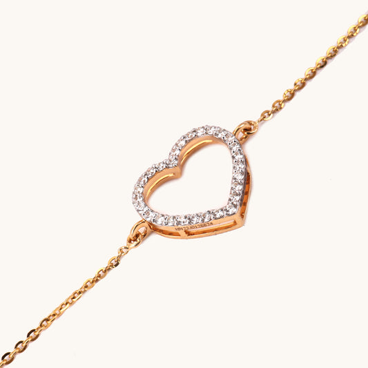  Add a touch of romance to your everyday look with our 18kt Heart Diamond Bracelet from the spring edit collection, priced under ₹30,000. Effortlessly combining elegance and charm, this bracelet is perfect for everyday wear and also makes a heartfelt gift for her. Shop now and make every day a celebration of love and refined style.