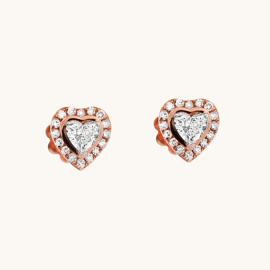 Amour Diamond Earrings in 18kt gold with IGI-certified VVS diamonds from Caratly, perfect for special occasions or everyday elegance.