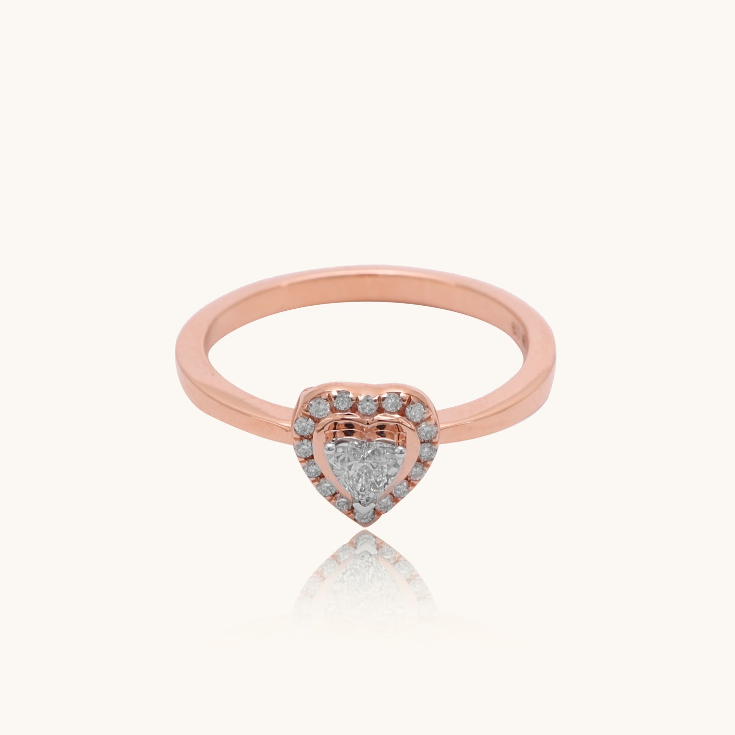 Caratly Lovers Diamond Ring in 18kt gold with a IGI certified VVS diamond, perfect for everyday wear and luxury jewelry gifts for her under Rs. 50k.