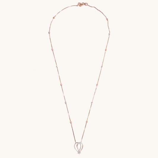 Starlight Diamond Necklace in 18kt gold with IGI-certified VVS diamonds, perfect for everyday wear or as a luxury gift for her under Rs. 40,000.