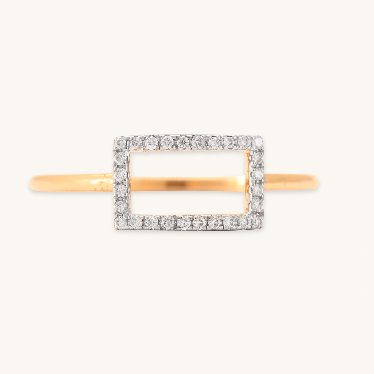 Discover elegance with our Box Diamond Ring crafted in 18kt gold. Sparkling everyday wear Jewellery for women. Affordable gifting ideas for her under Rs. 30,000.