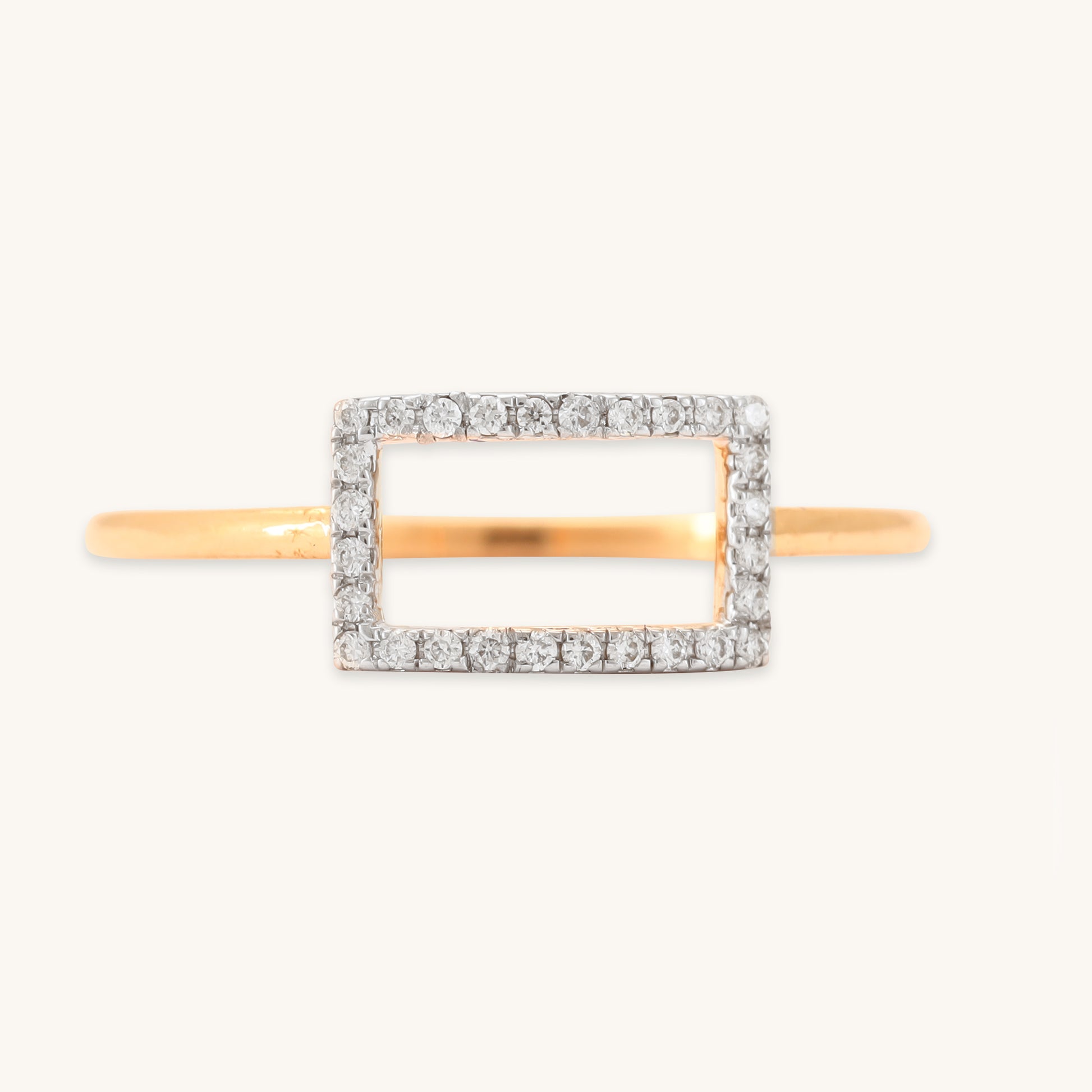 Discover elegance with our Box Diamond Ring crafted in 18kt gold. Sparkling everyday wear Jewellery for women. Affordable gifting ideas for her under Rs. 30,000.