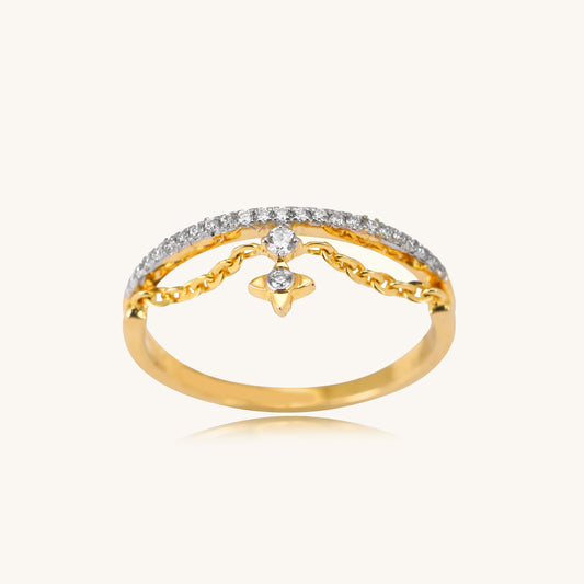 Indulge in luxury with our exquisitely crafted 18kt gold Crown Diamond Ring, adorned with a delicate diamond. Its versatile design seamlessly complements both casual and workwear, adding a touch of sophistication to any ensemble. An ideal choice for gifting, this standout piece from our Under 30,000 collection offers both luxury and style.