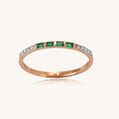 Indulge in timeless luxury with our 18 kt Gold Baguette Emerald Ring, priced under Rs. 30,000. This elegant gemstone beauty adds a touch of sophistication to everyday wear for women and is perfect for gifting. Discover timeless beauty with our Spring Diamond Bracelet from the spring edit collection, priced under Rs. 30,000.