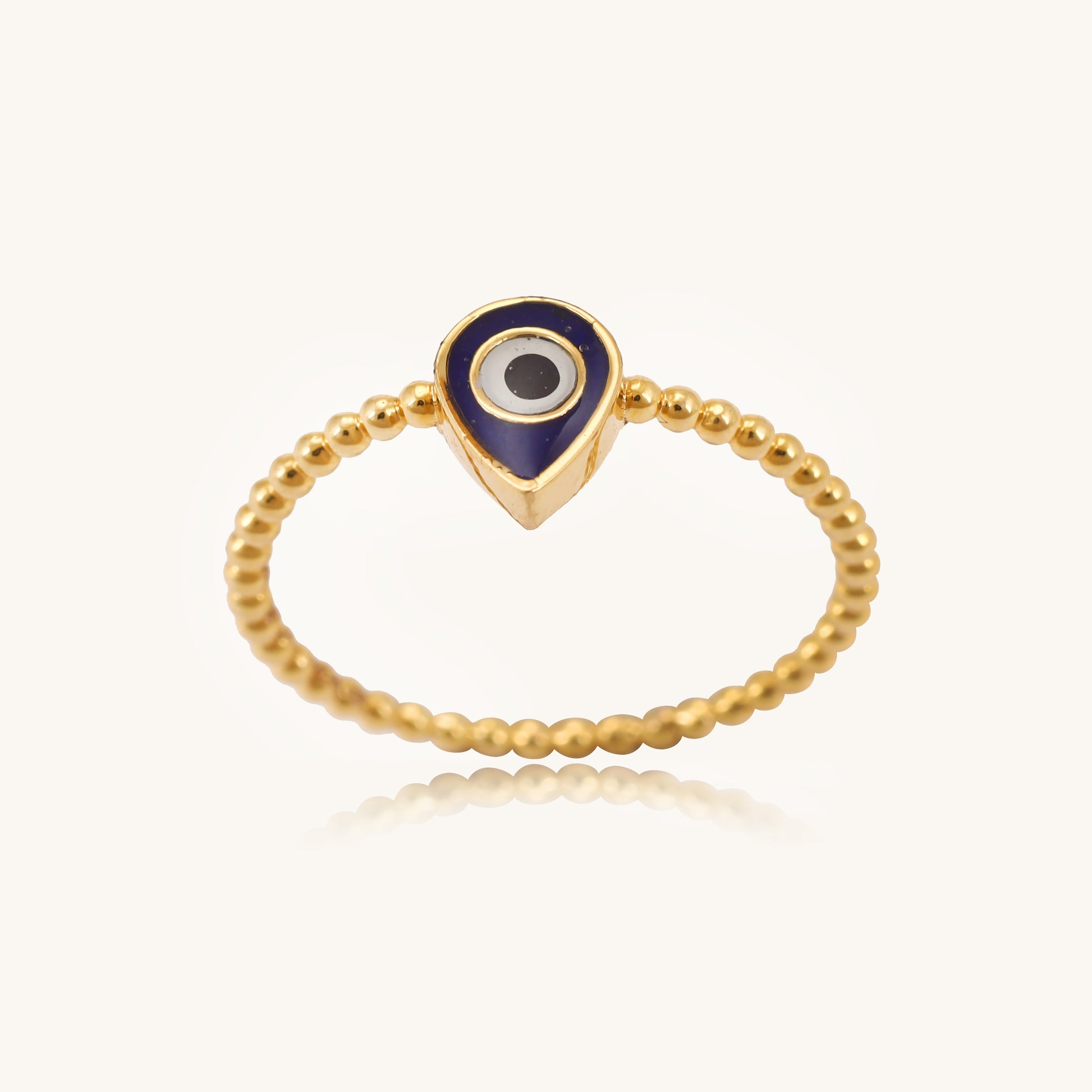 Evileye Gold Ring in 18kt gold, featuring IGI-certified VVS diamonds. A luxury Caratly jewelry piece ideal for gifts or everyday wear under Rs. 15,000.