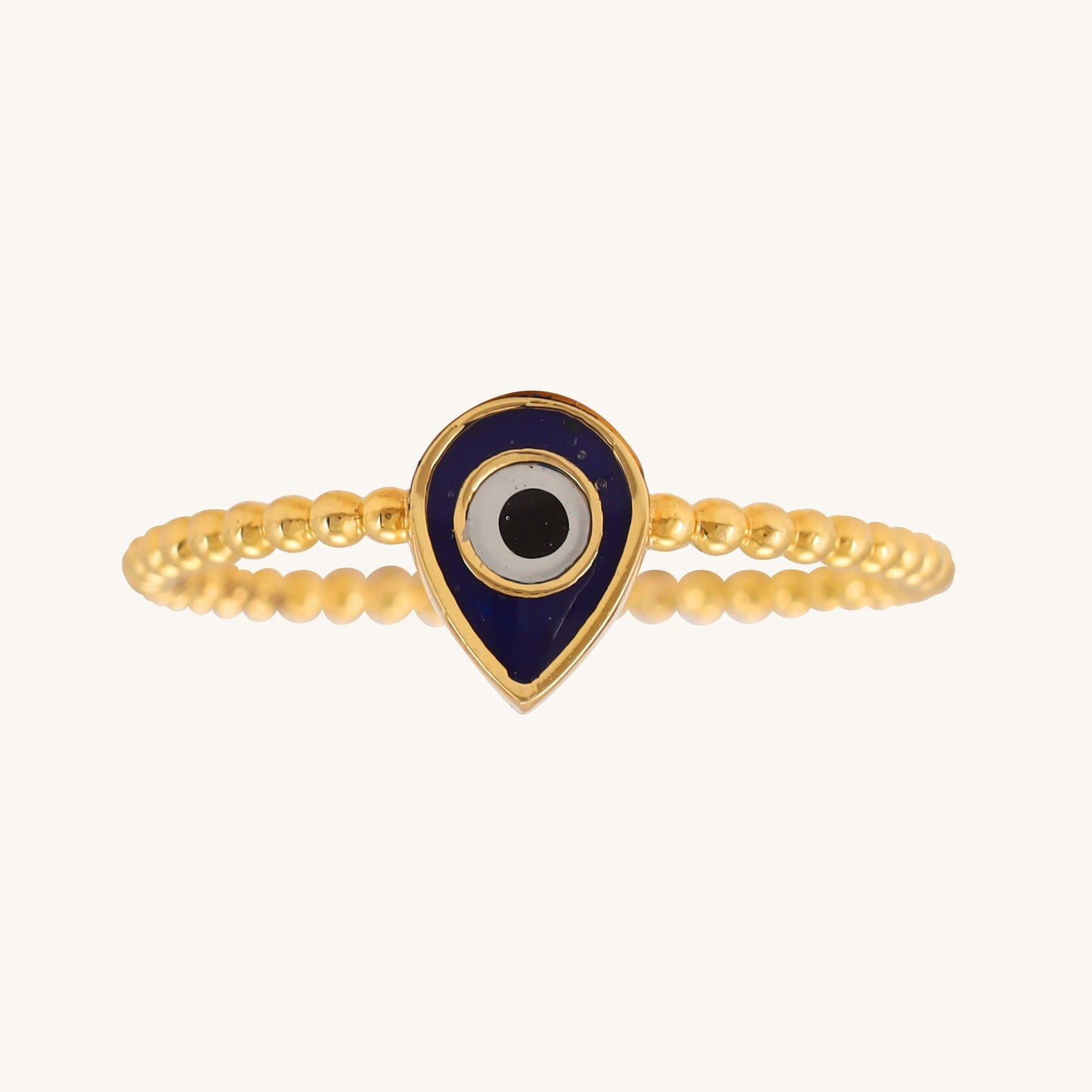 Evileye Gold Ring in 18kt gold, featuring IGI-certified VVS diamonds. A luxury Caratly jewelry piece ideal for gifts or everyday wear under Rs. 15,000.