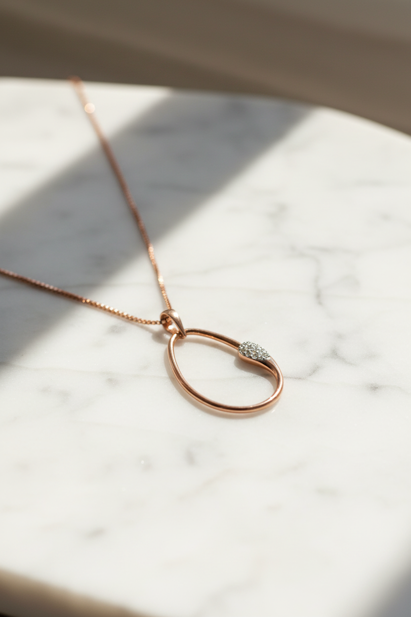 Oval Diamond Pendant