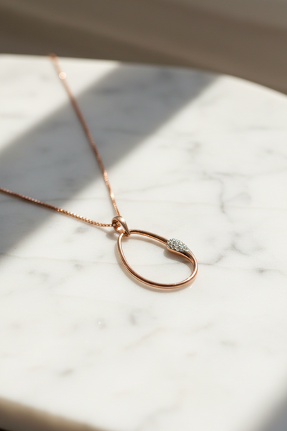Oval Diamond Pendant