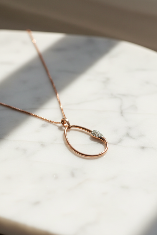 Oval Diamond Pendant