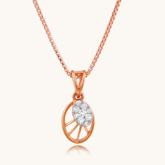 Illuminate your daily ensemble with our exquisite 18 kt gold ovate diamond pendant for women. Featuring a delicate diamond, it effortlessly enhances your everyday wear, workwear edit, or casual look with timeless sophistication. A perfect gift for her, this pendant is part of our Under 30,000 collection, ensuring affordability without compromising on elegance.