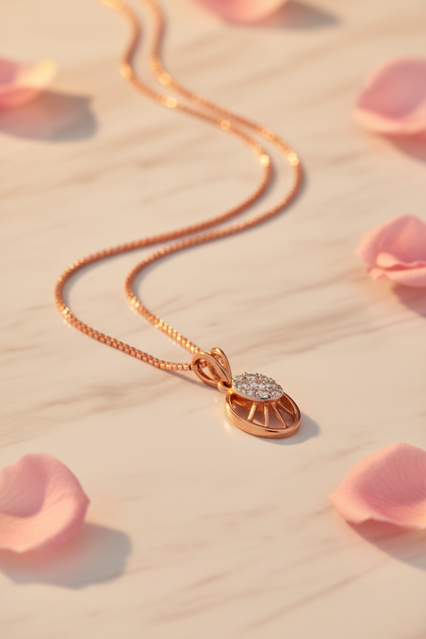 Ovate Diamond Pendant
