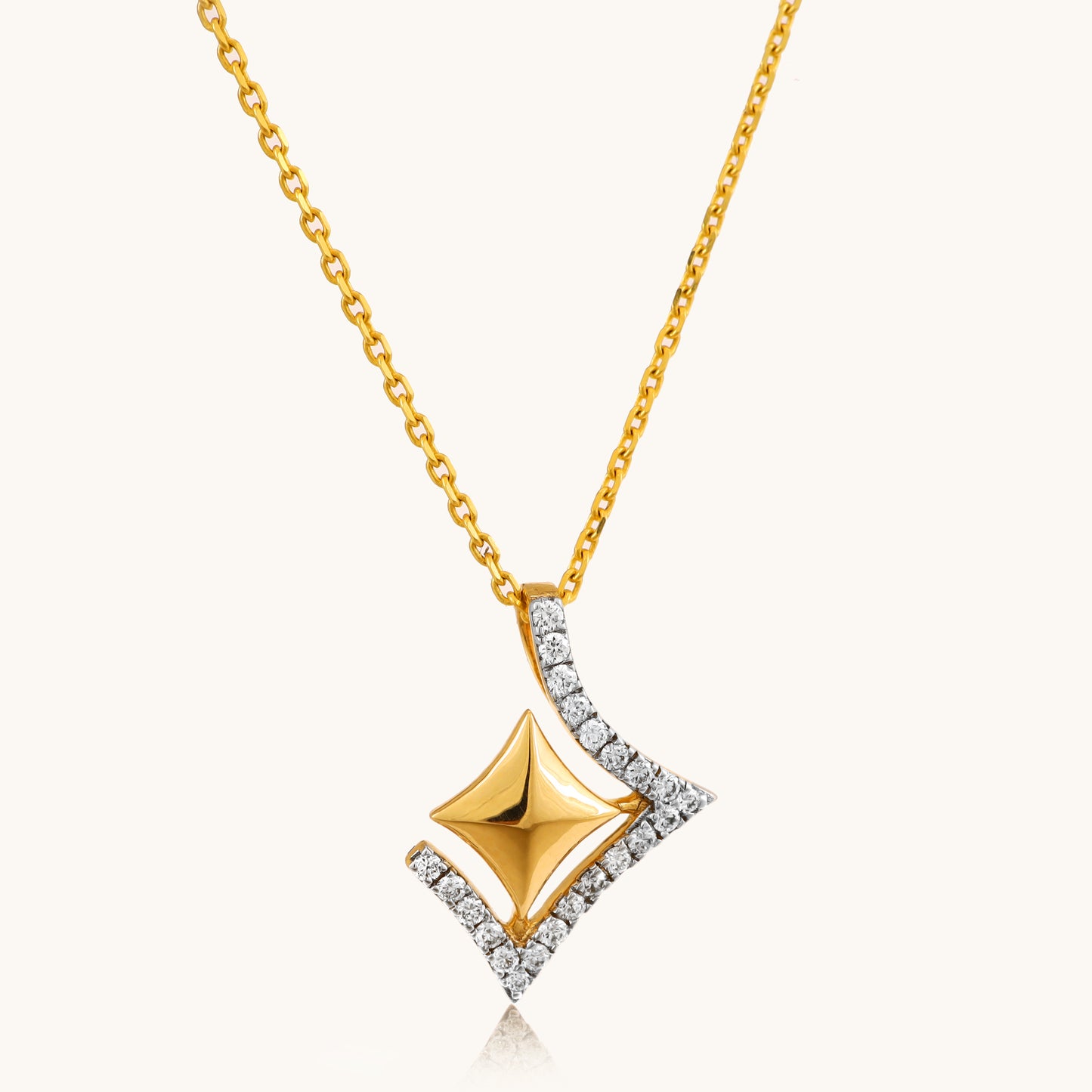 Unveil sophistication with our 18 kt Trinklet Diamond Pendant from the Spring Edit. Priced under 30,000, this exquisite piece is a must-have addition to your everyday fine jewelry collection. Perfect for her, it's more than just a pendant—it's a cherished gift.