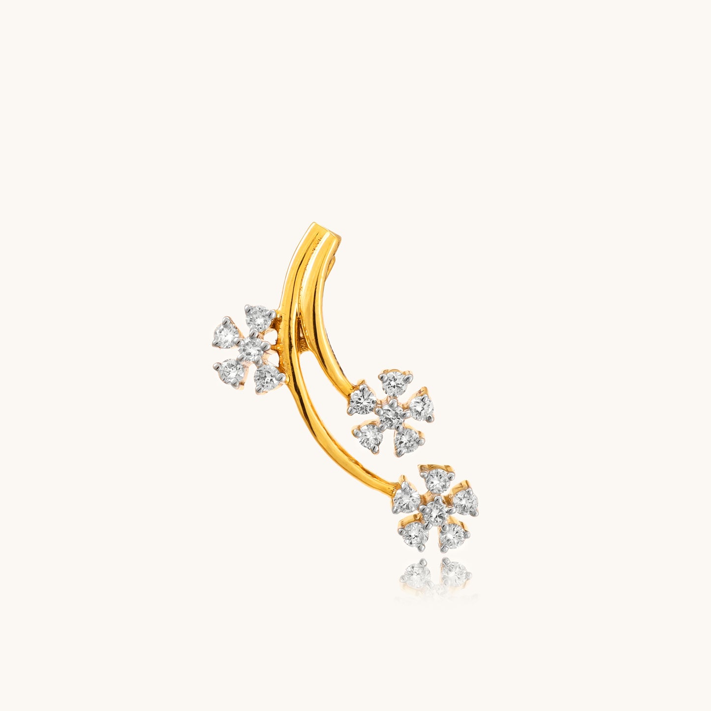 Indulge in elegance with our captivating 18kt gold Lily Diamond Pendant. This enchanting design blooms with a sparkling diamond, perfect for infusing everyday wear with a touch of femininity. Priced under 30,000, it's an ideal gift for her or a delightful treat for yourself.