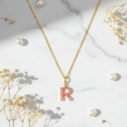 R Pink Diamond Charm