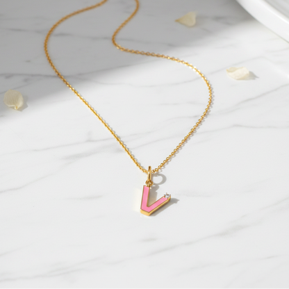V Pink Diamond Charm