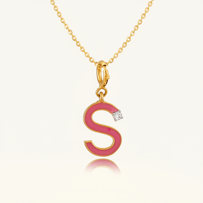S Pink Diamond Charm