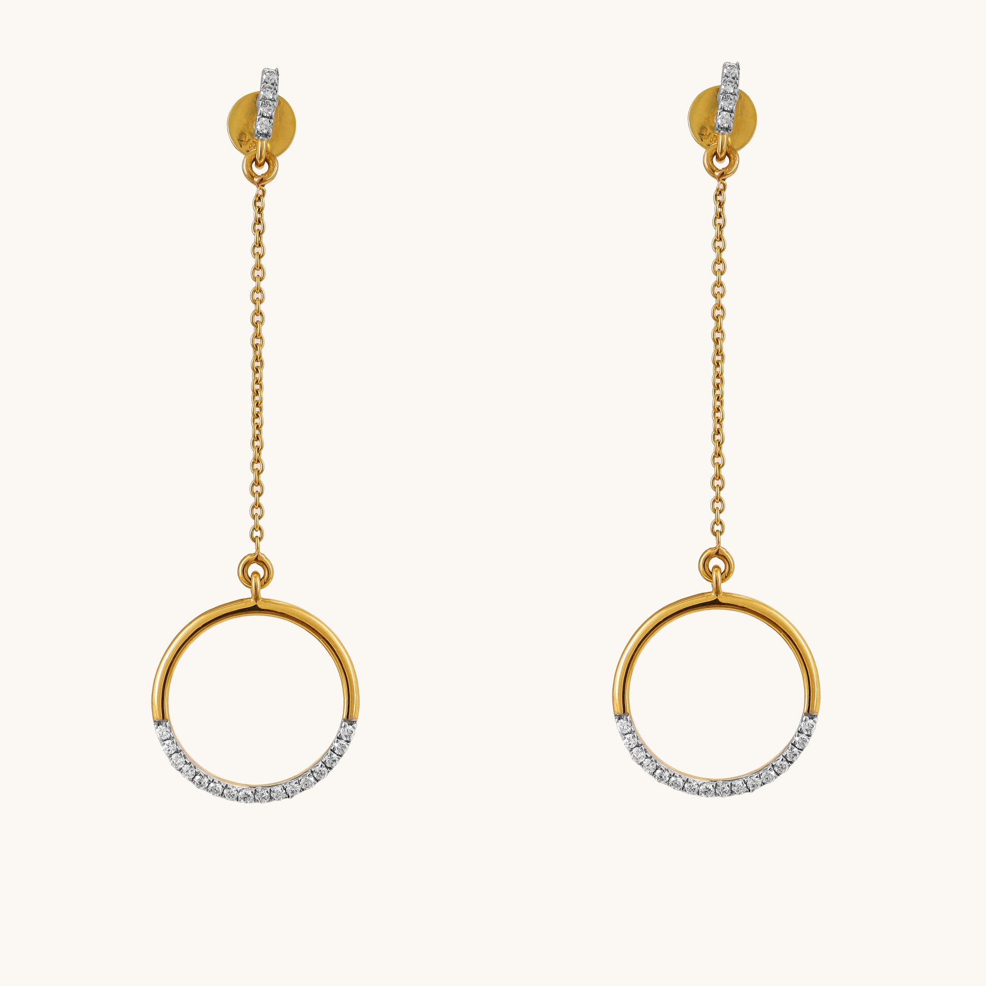 Enhance your ensemble with our 18 kt Dangling Circle Earring from the Spring Edit, priced under Rs. 30,000. Versatile from day to night, this exquisite jewelry piece makes a wonderful addition to her collection and a thoughtful gifting idea. Discover timeless beauty with our Spring Diamond Bracelet from the spring edit collection, also priced under Rs. 30,000. 