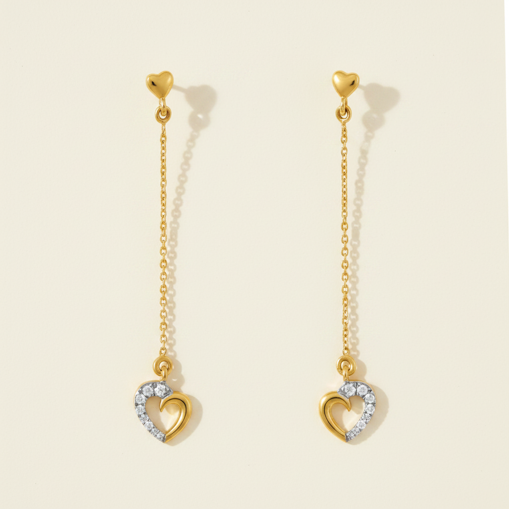 Dropping Heart Earring