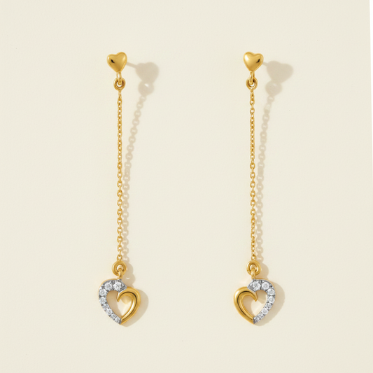 Dropping Heart Earring