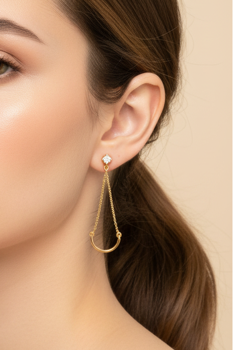 Diamond Long Earring