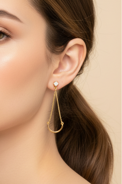Diamond Long Earring