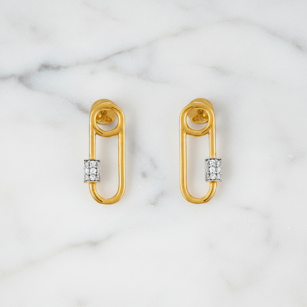 Pin Diamond Earring