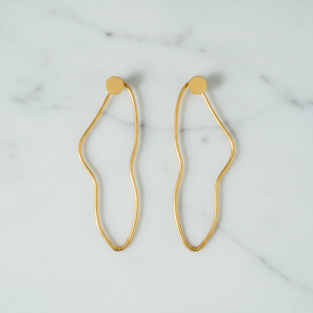 Swirl Gold Earring