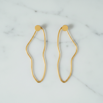 Swirl Gold Earring