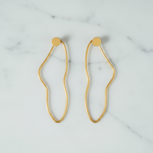 Swirl Gold Earring