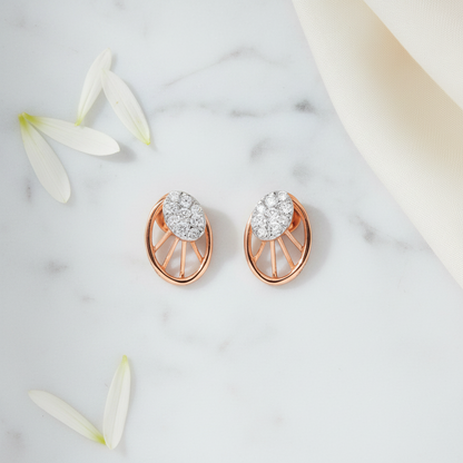 Scallop Diamond Earring