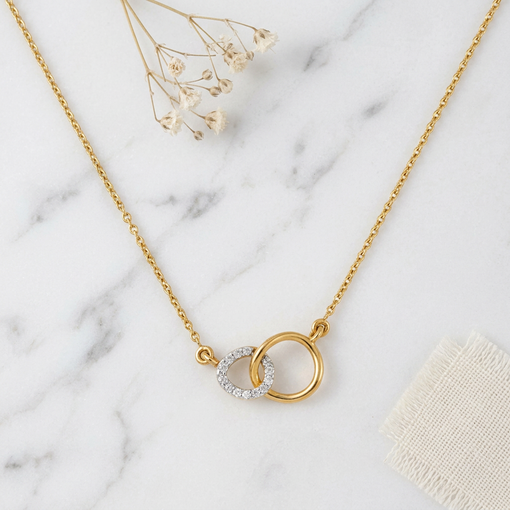 Interlinked Diamond Necklace