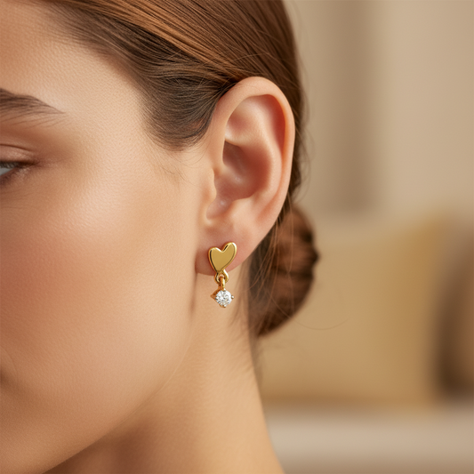 Dangling Heart Earring